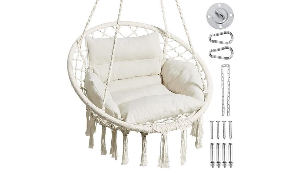 comfy macrame swing chair