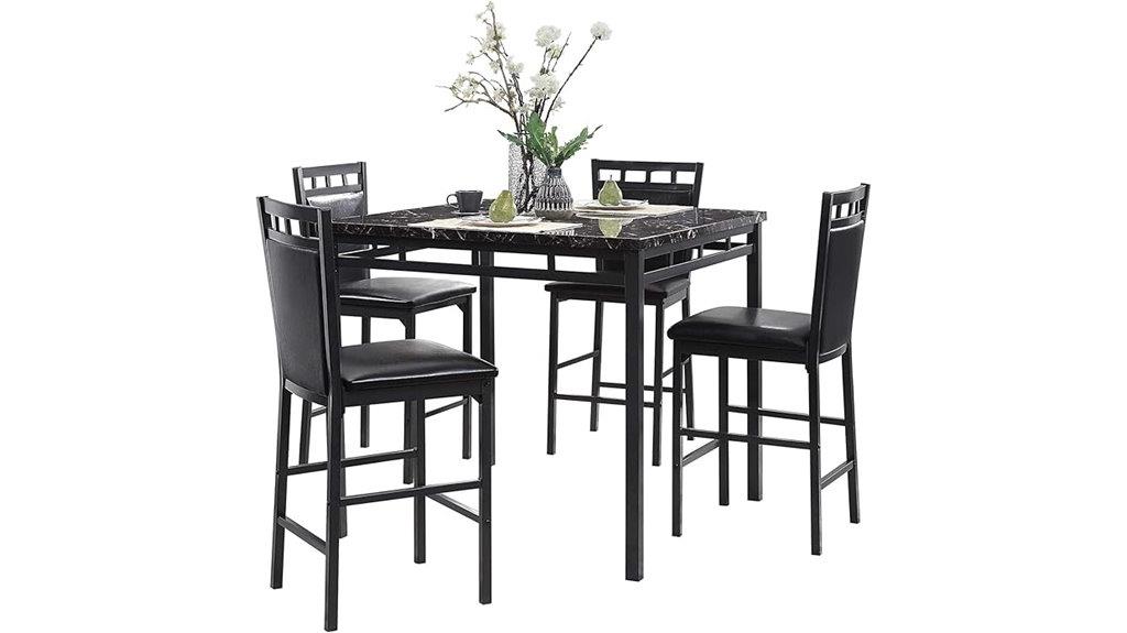 compact dining table set