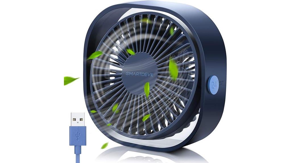 compact usb desk fan