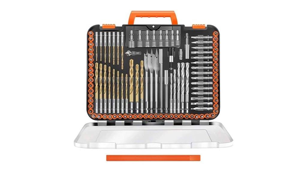 comprehensive 112 piece drill set