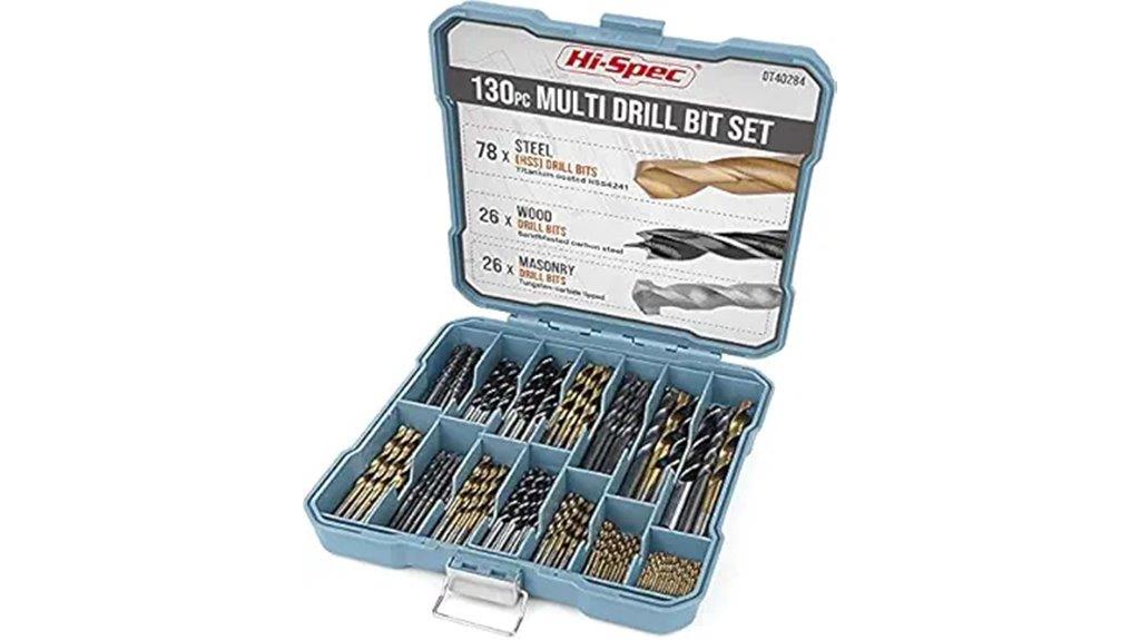 comprehensive 130 piece drill set