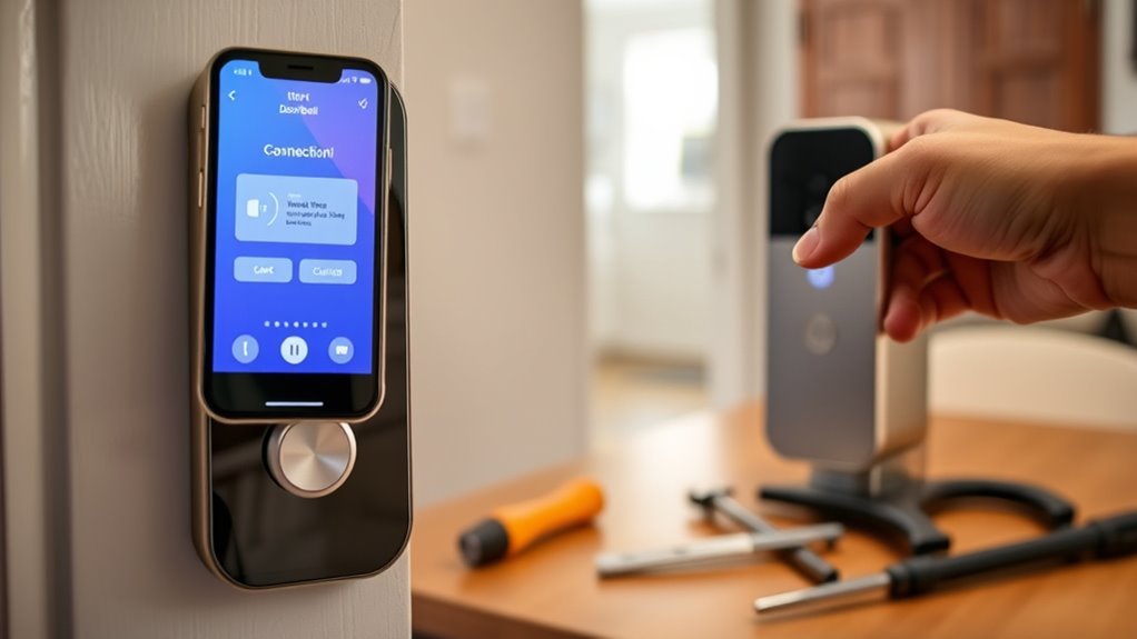 connect using the application