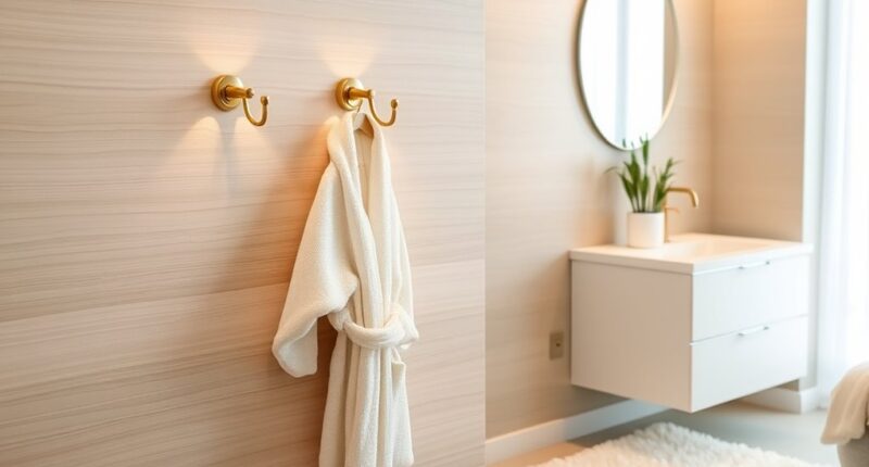 convenient and stylish bathrobe hooks
