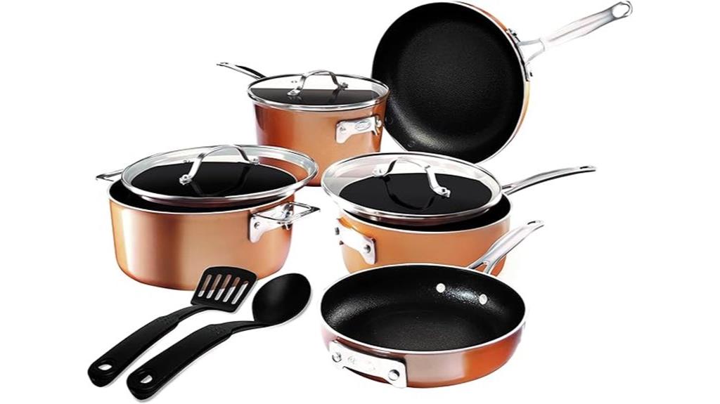 copper cookware set collection