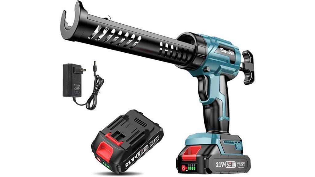 cordless battery powered caulking gun