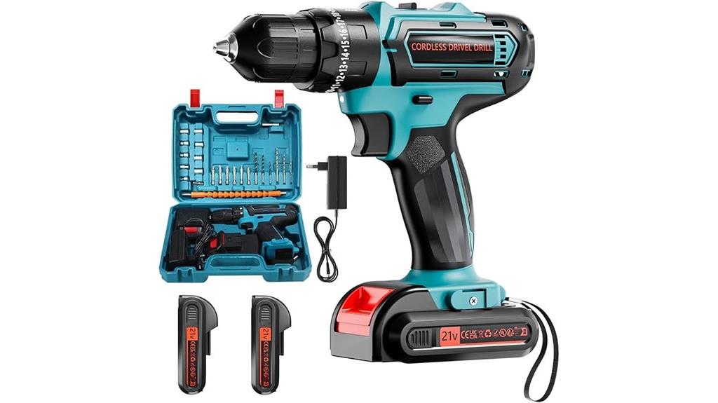 cordless drill with batteries