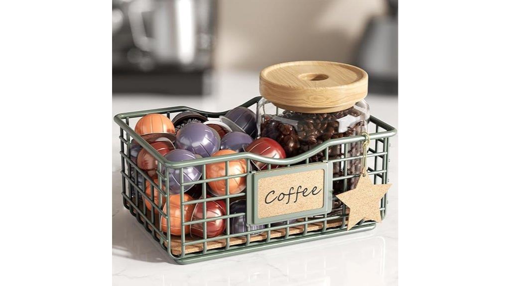 cork lined coffee pod holder