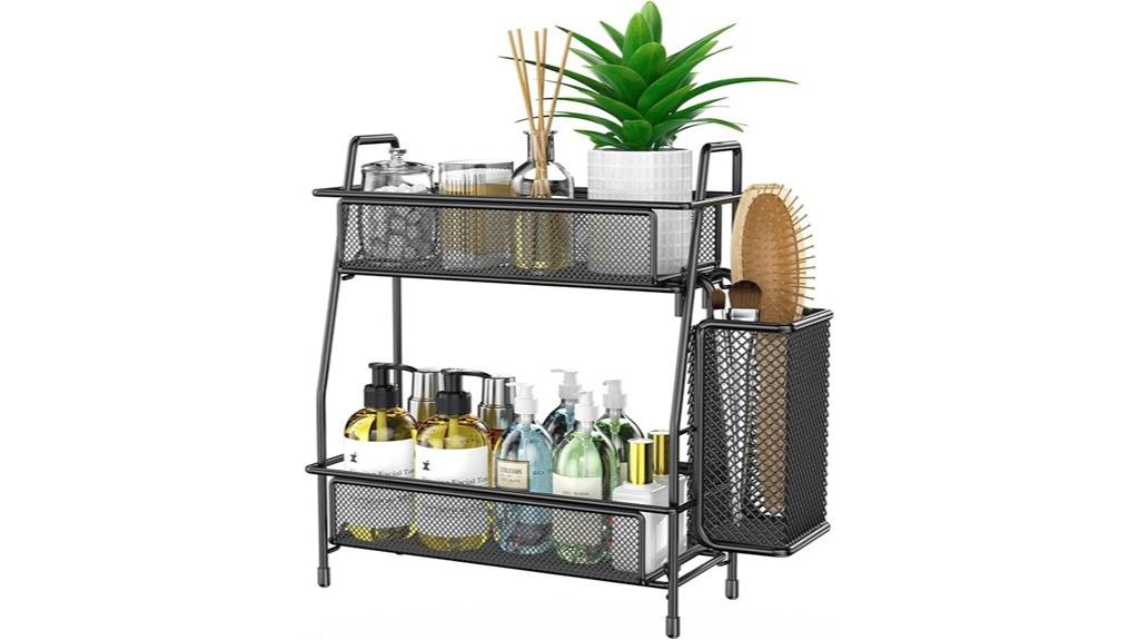 countertop bathroom storage solution