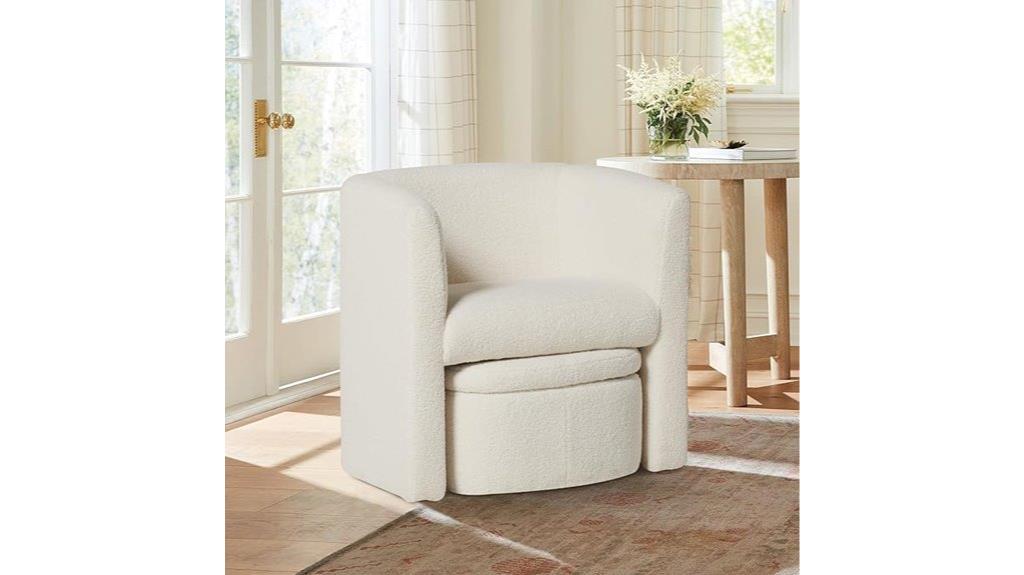 cozy accent chair storage