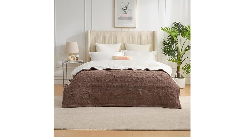 cozy cable knit blanket