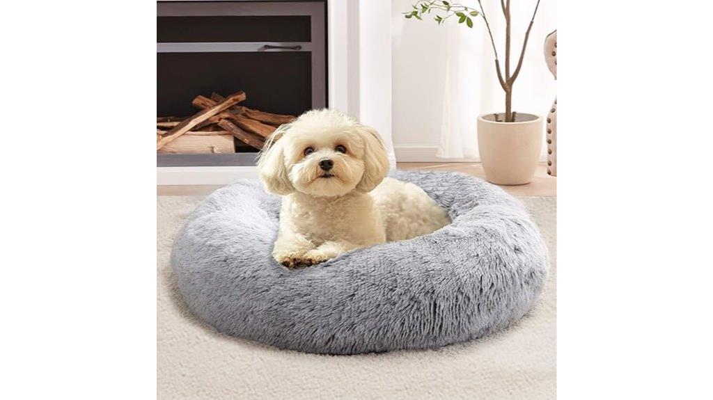 cozy calming dog bed