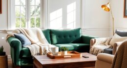cozy chic living room throws