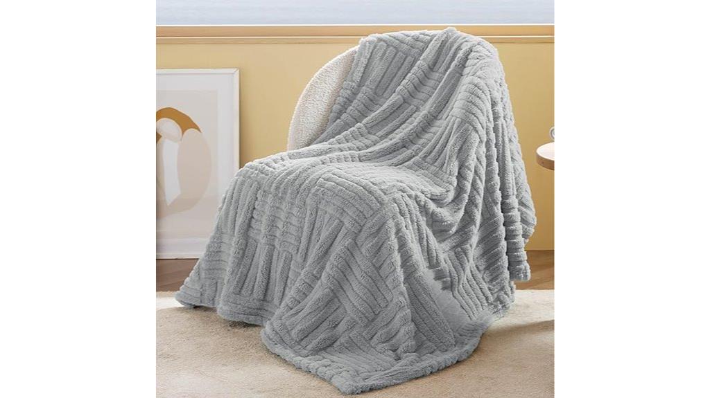 cozy grey couch blanket