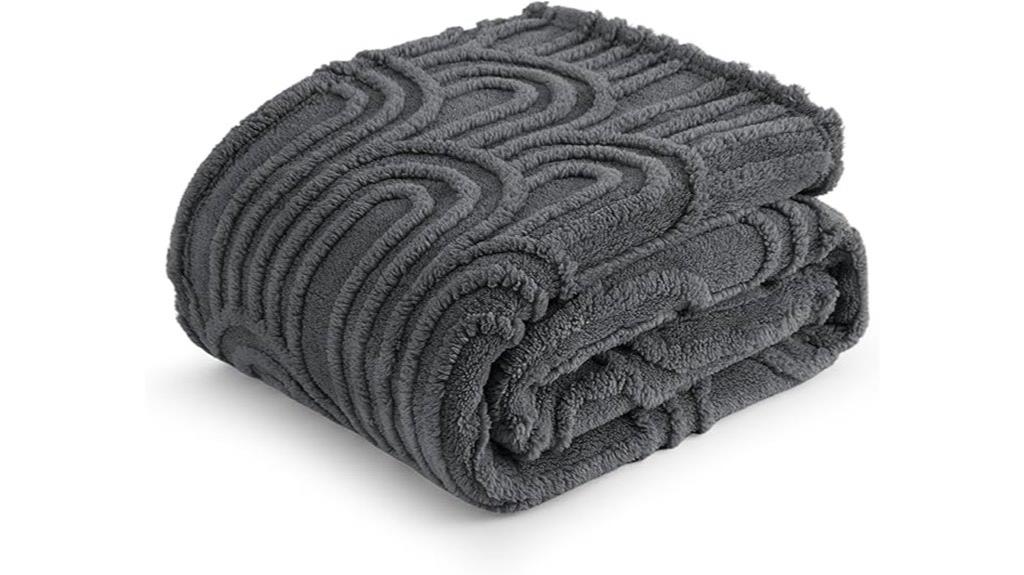 cozy grey throw blanket