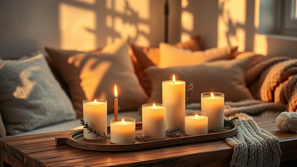 cozy home candle selection