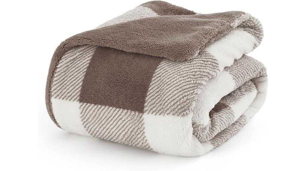 cozy plaid fleece blanket
