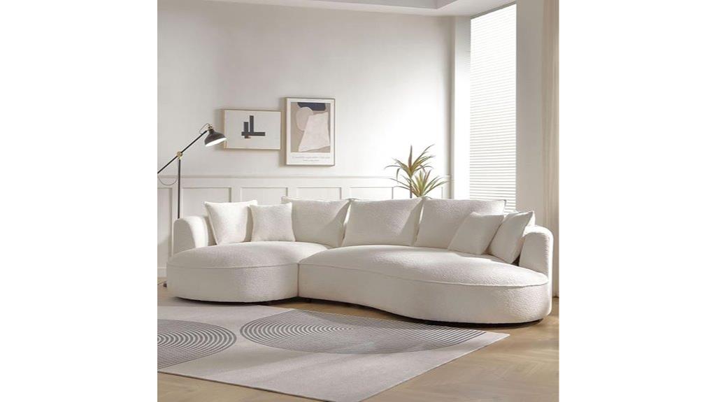curved modern living room sofa