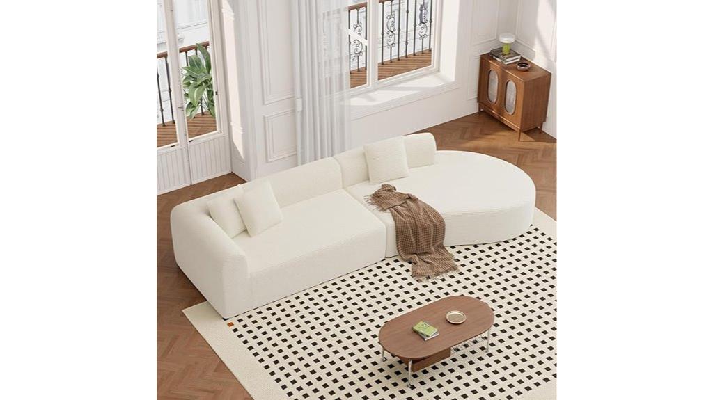 curved modern sofa design