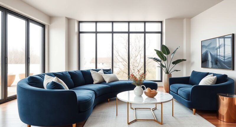curved sofas for comfort