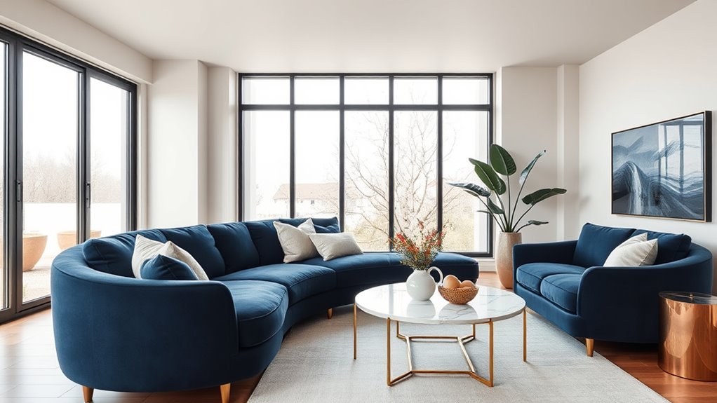 curved sofas for comfort