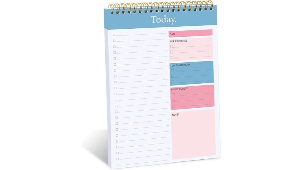 daily planner with sheets
