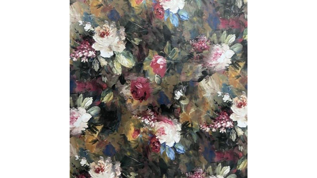 dark brown floral upholstery