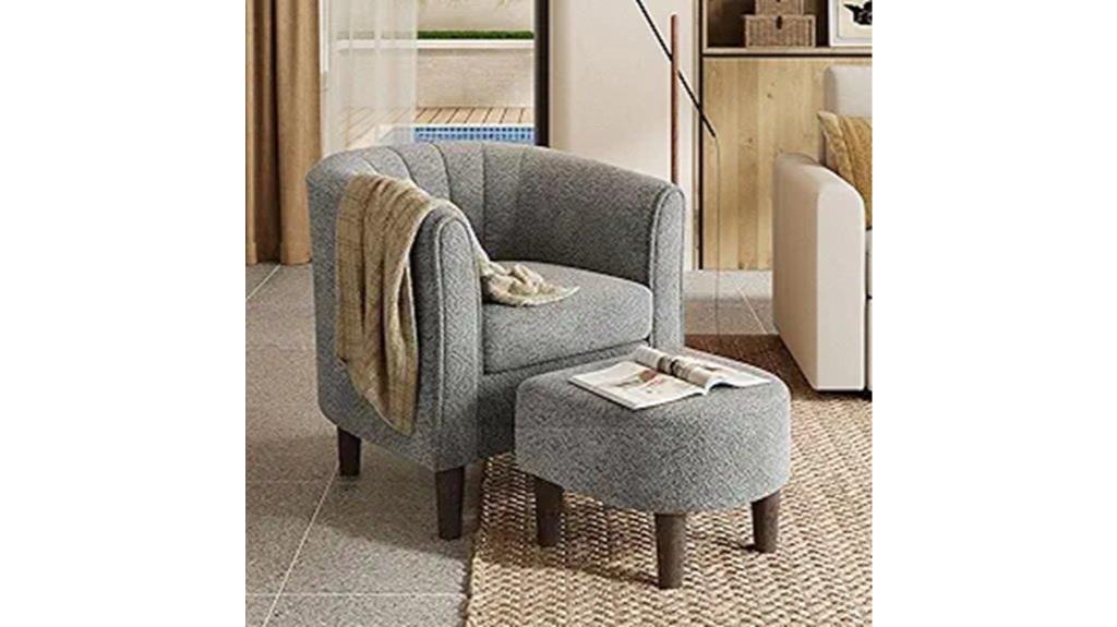 dark grey accent chair