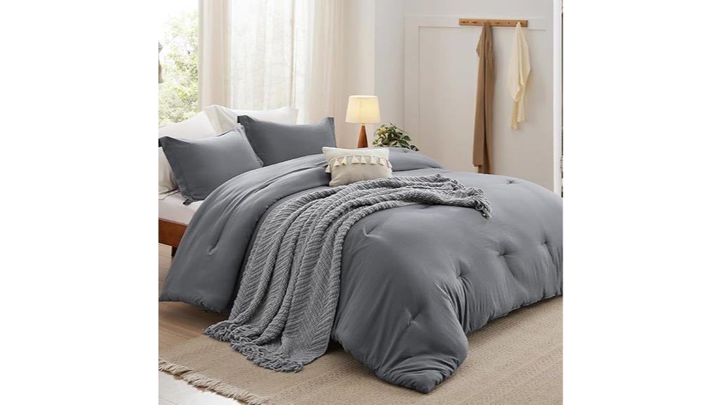 dark grey comforter set