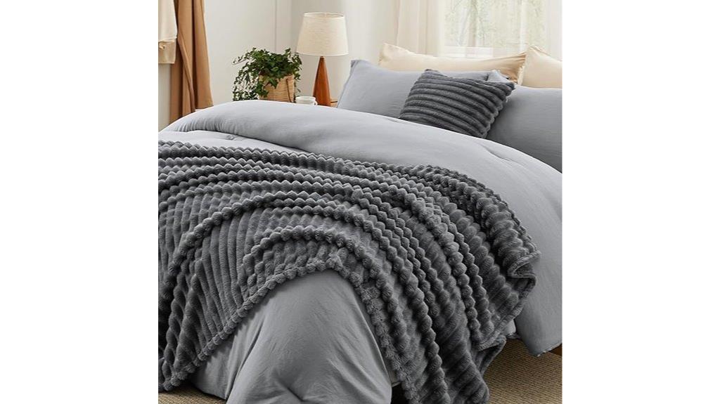 dark grey queen comforter set