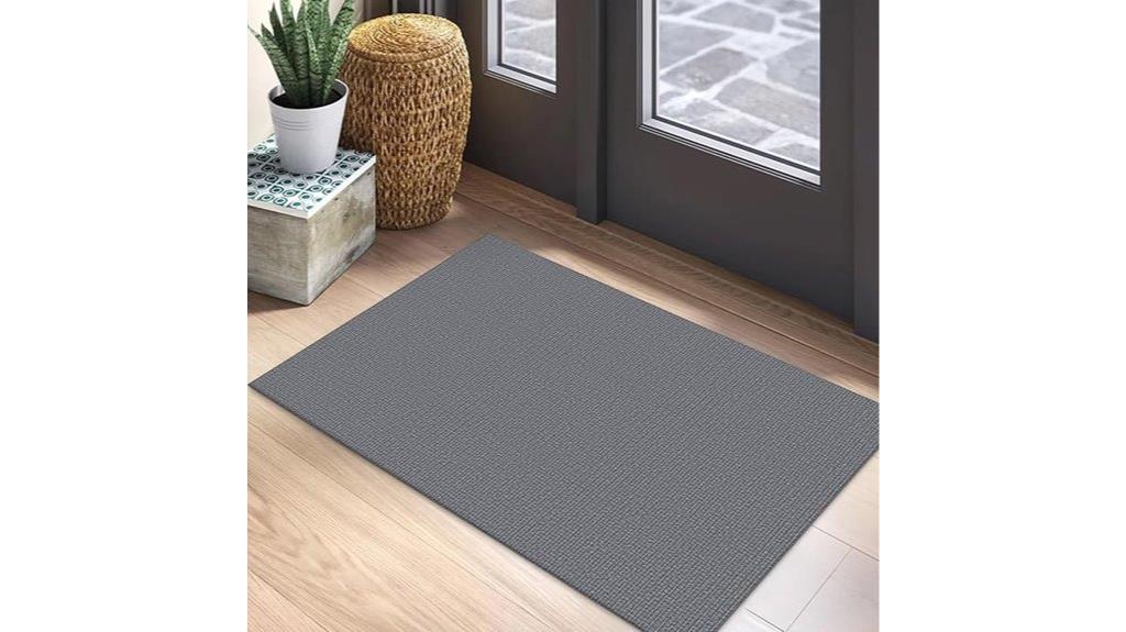 dark grey washable rug