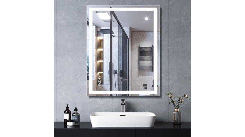 dimmable fogless mirror lights