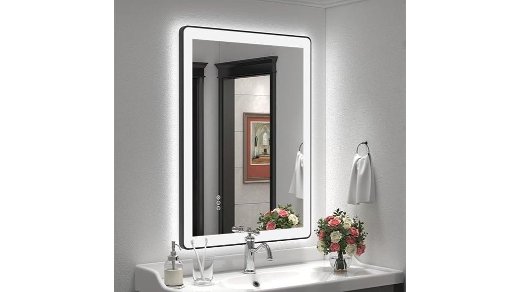 dimmable led bathroom mirror
