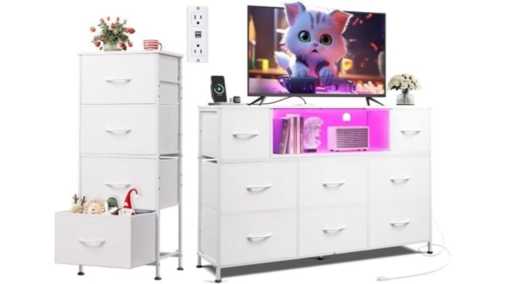 dresser set with drawers