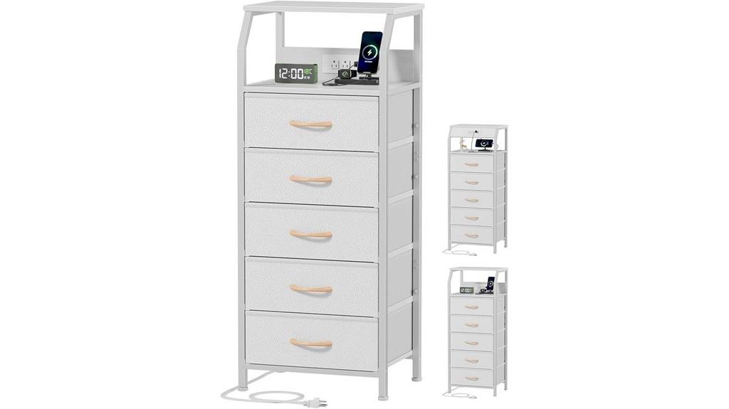 dresser with charging station