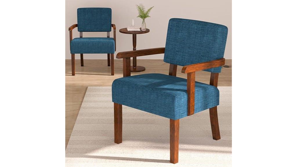 dual accent chairs table