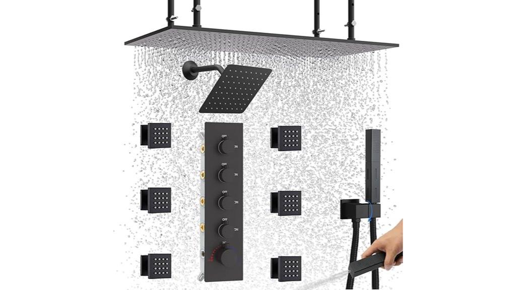 dual rainfall shower system