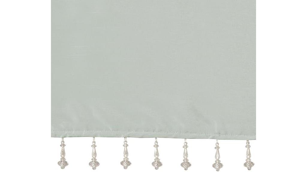 dusty aqua silk valance