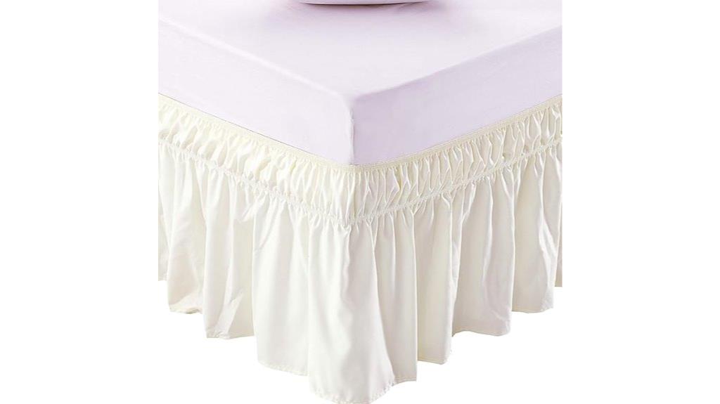 elastic dust ruffle skirt