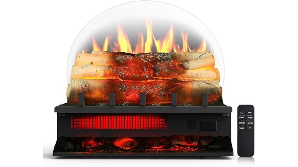 electric fireplace log set