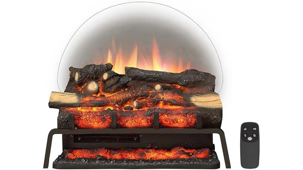 electric fireplace log set