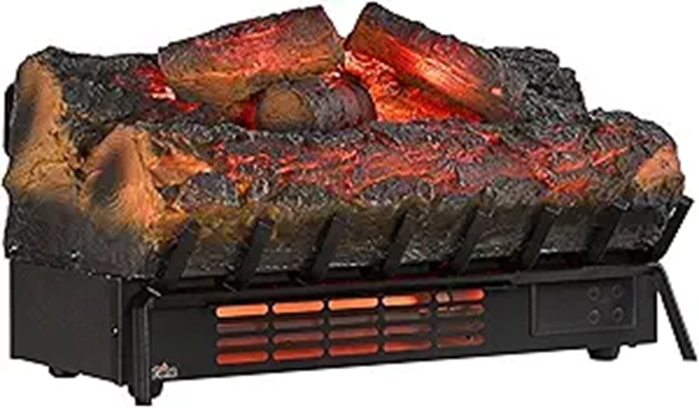 electric log heater remote