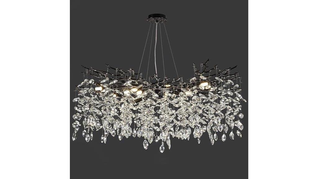 elegant black crystal chandelier