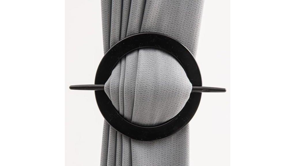 elegant black resin holdbacks