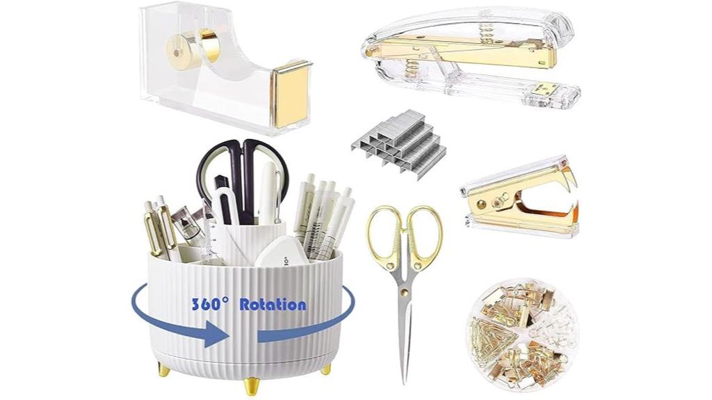 elegant gold desk accessories