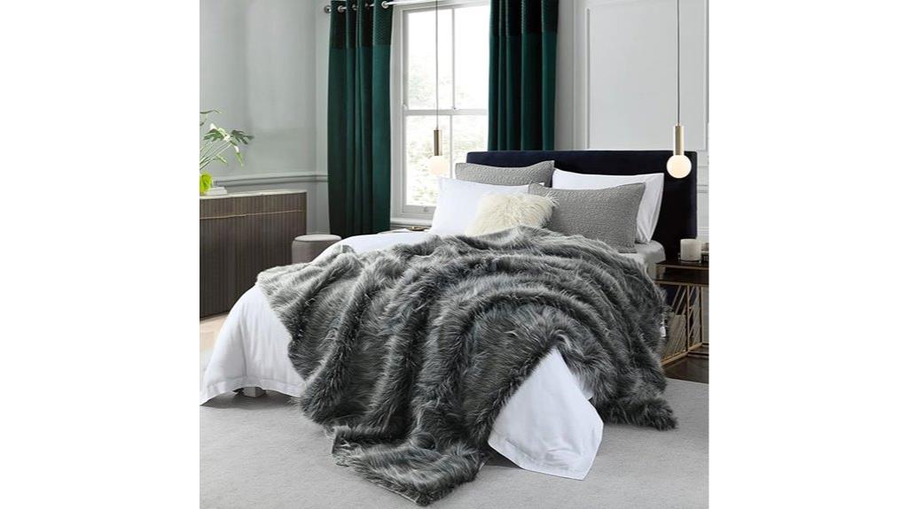 elegant grey black blanket