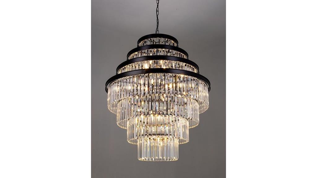 elegant large crystal chandelier