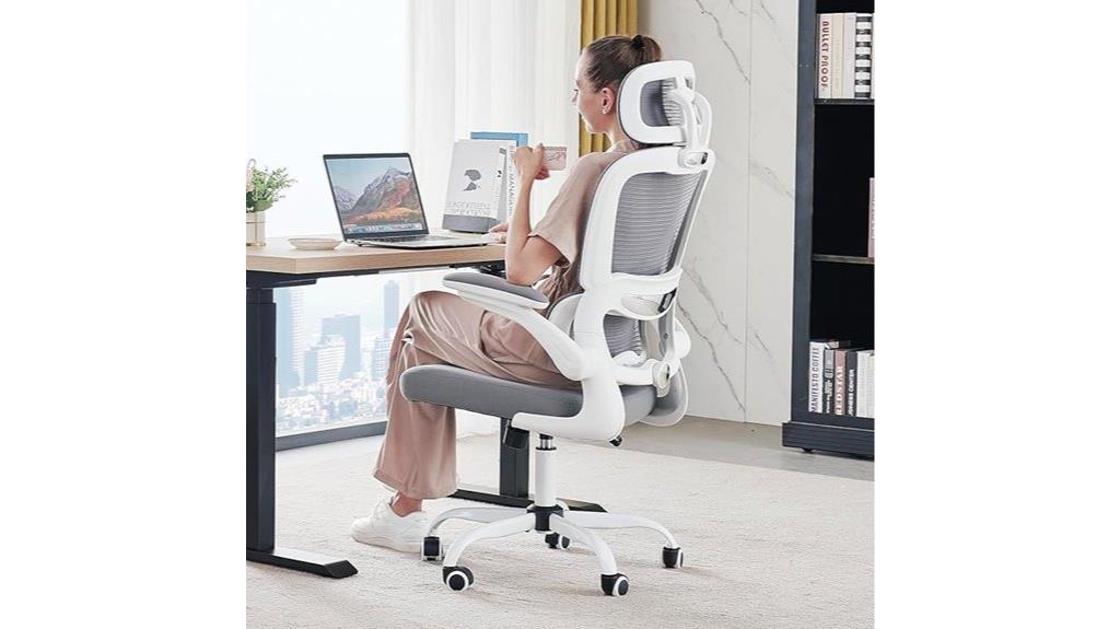 ergonomic white office chair