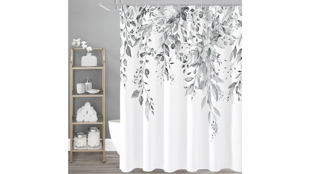 eucalyptus themed shower curtain set