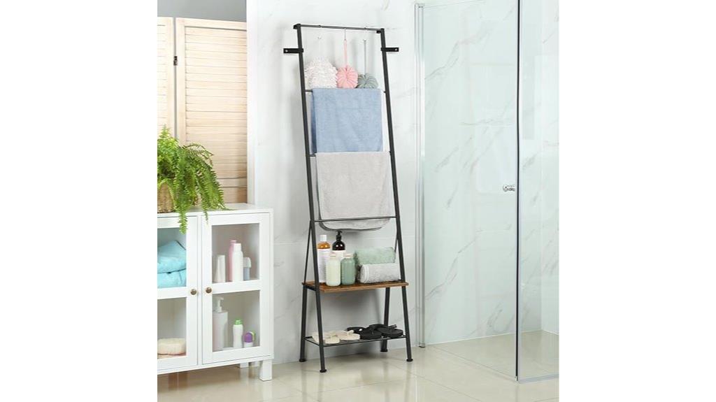 farmhouse blanket storage rack