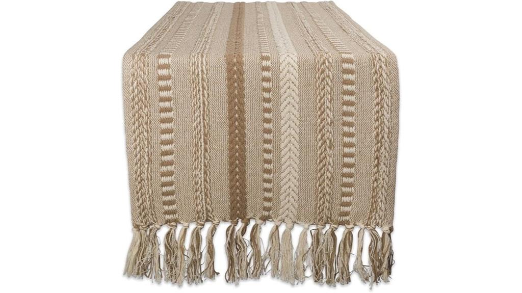 farmhouse striped table runner